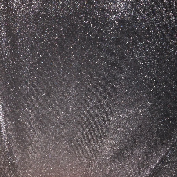 AQUA Velvet Off-Shoulder Black Blouse - Picture 3 of 8